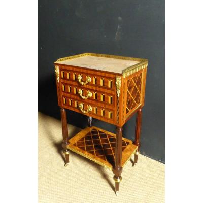 XIX Marquetry Side Table