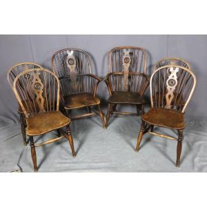 Queen Anne Armchairs And Chairs Set