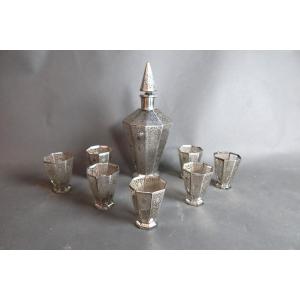 Art Deco Glasses And Carafe Service