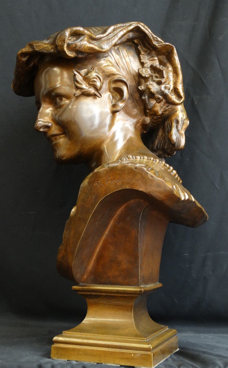 "La rieuse Napolitaine" bronze  en propriété par  JB Carpeaux -photo-3