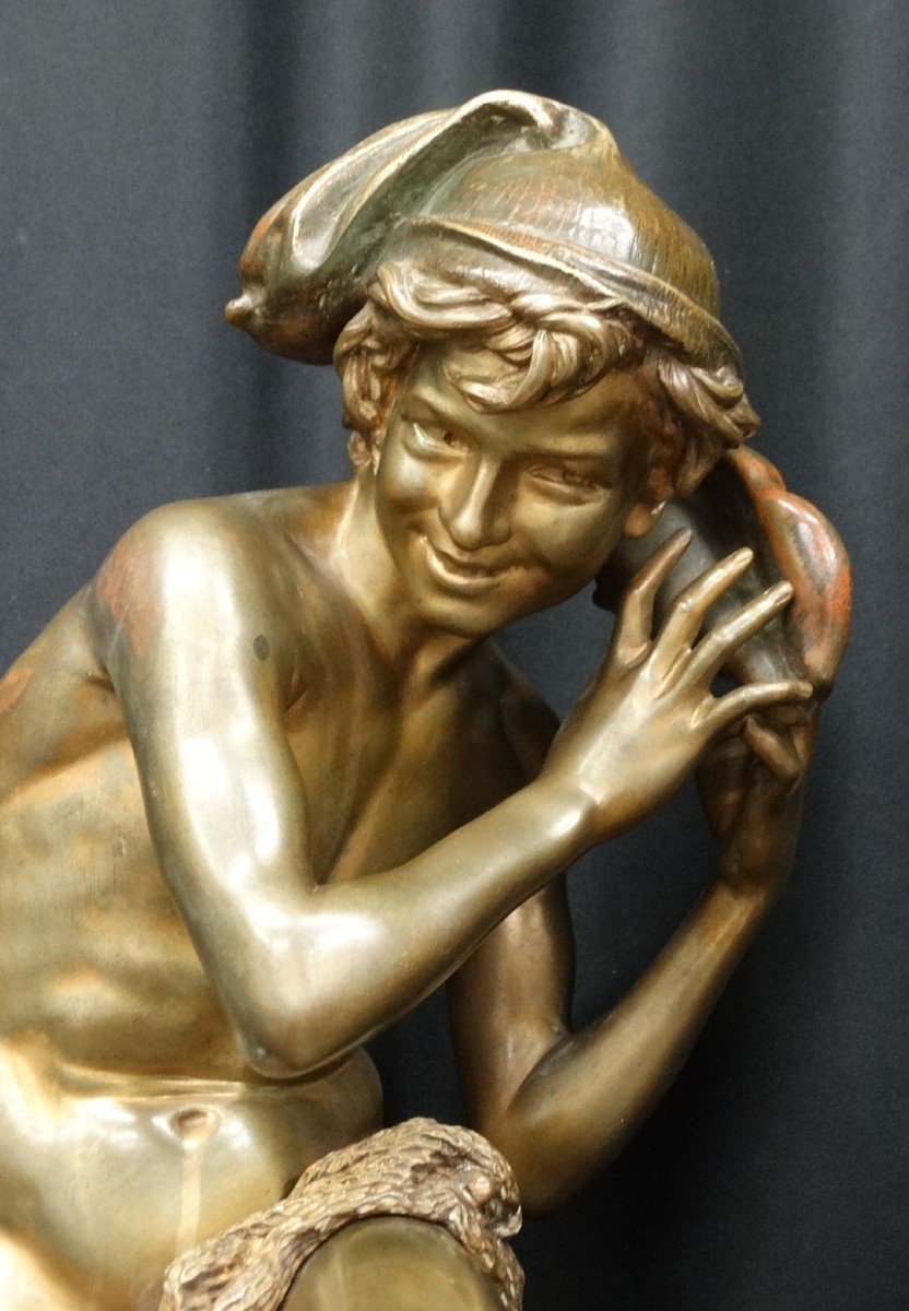 "le pêcheur Napolitain" bronze par Jean-Baptiste Carpeaux -photo-2