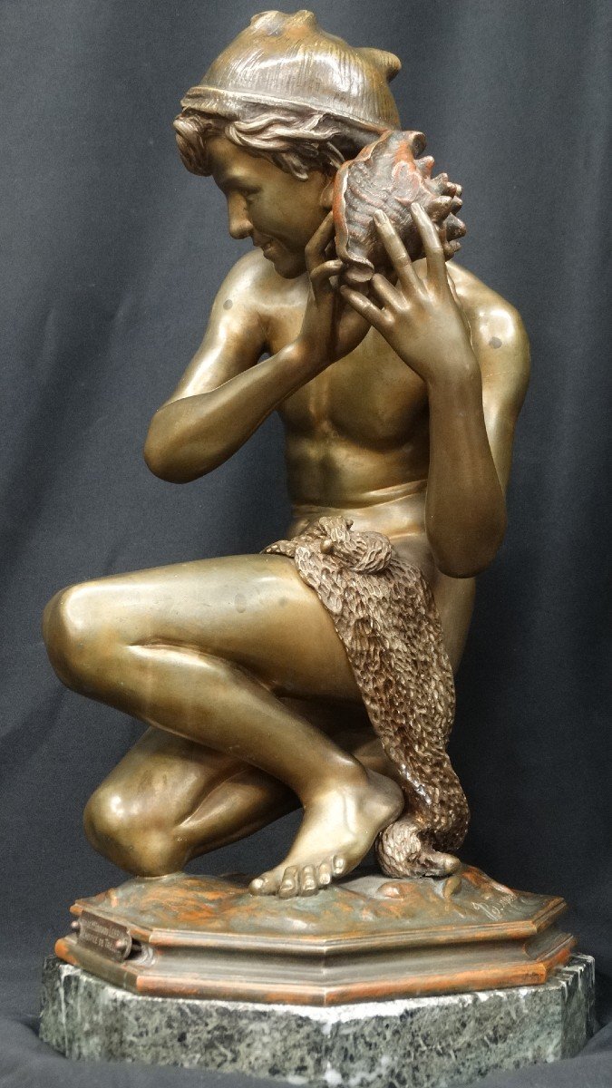 "le pêcheur Napolitain" bronze par Jean-Baptiste Carpeaux -photo-3