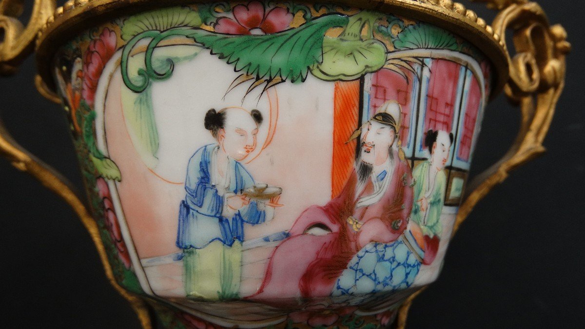 Porcelaine de Chine ( monture bronze ) époque Napoléon 3-photo-2
