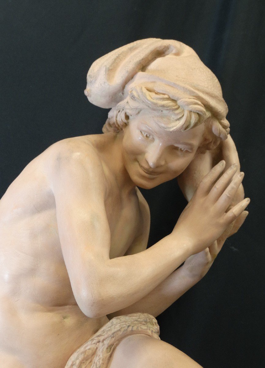 "the Neapolitan Fisherman", Terracotta By Jean-baptiste Carpeaux-photo-2