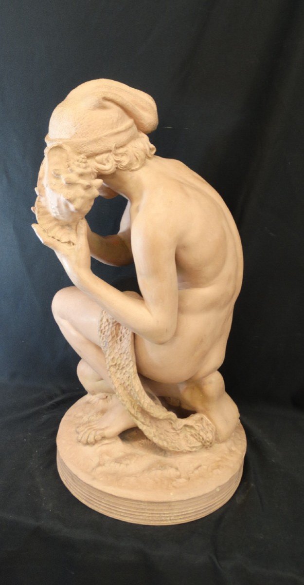 "the Neapolitan Fisherman", Terracotta By Jean-baptiste Carpeaux-photo-4