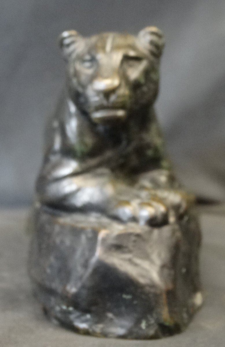 "panther Of Tunis" Bronze By Barye And Barbedienne Foundries-photo-2