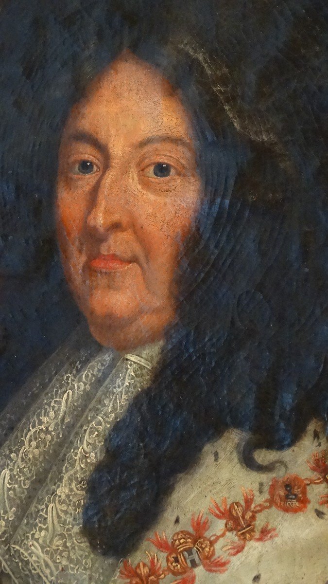 "Portrait de Louis XIV" école française du 18ème -photo-3