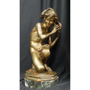 "le pêcheur Napolitain" bronze par Jean-Baptiste Carpeaux 