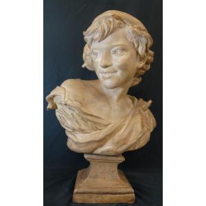 "the Neapolitan Laugher", Terracotta, Carpeaux Property