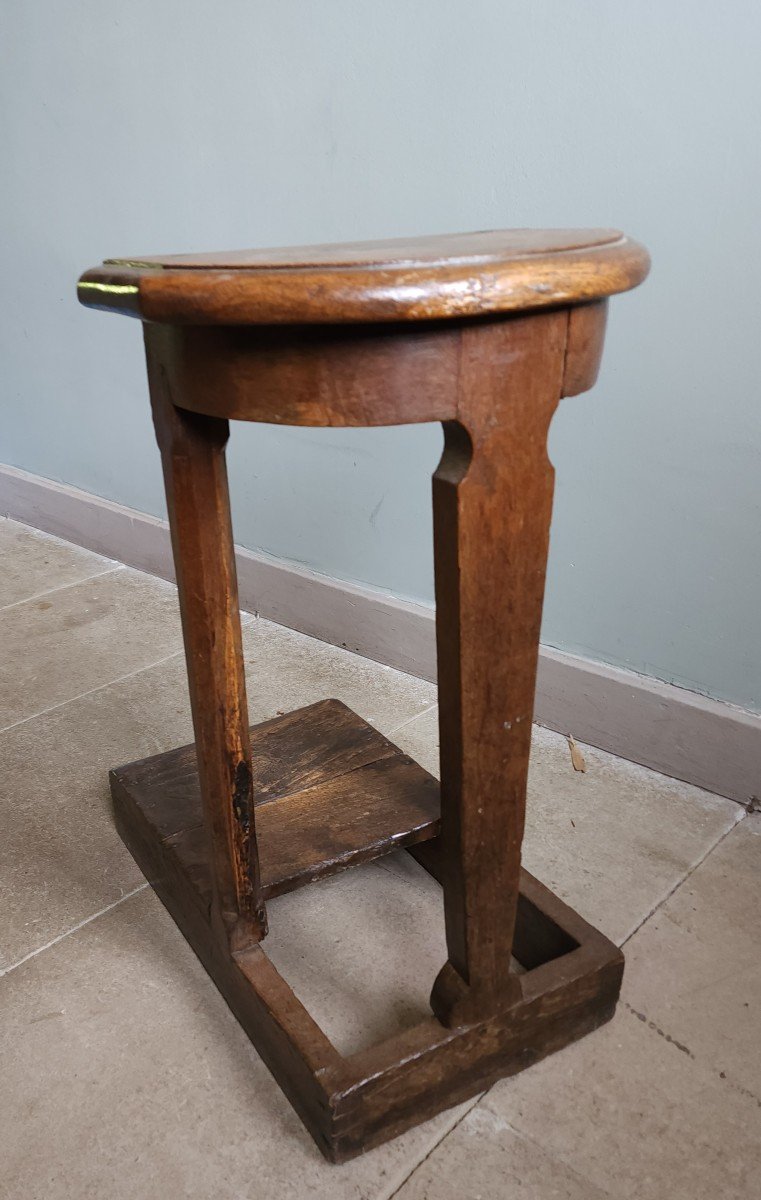 Tabouret De Chantre 18 Eme  En Chêne Choral église-photo-2