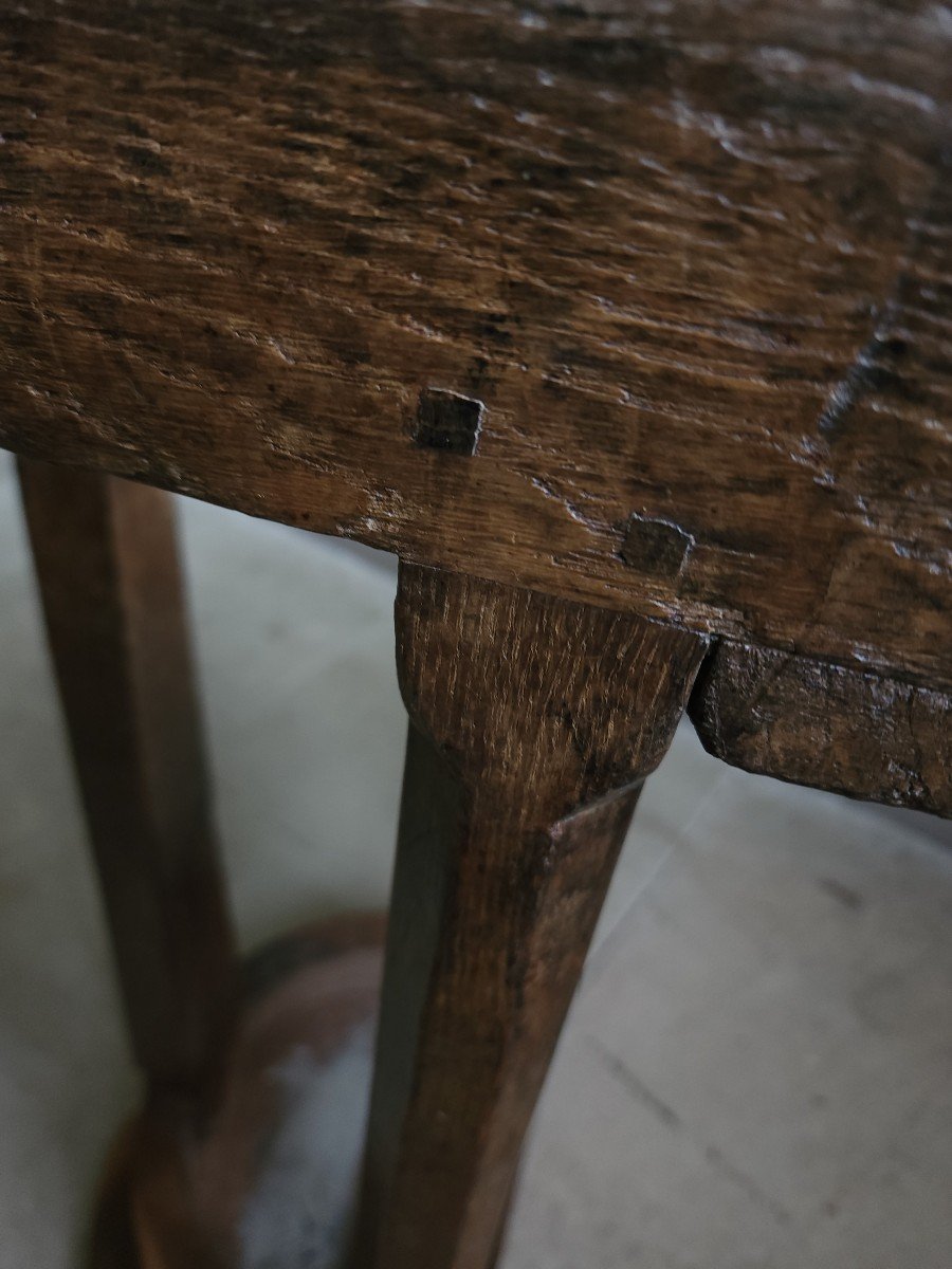 Tabouret De Chantre 18 Eme  En Chêne Choral église-photo-4