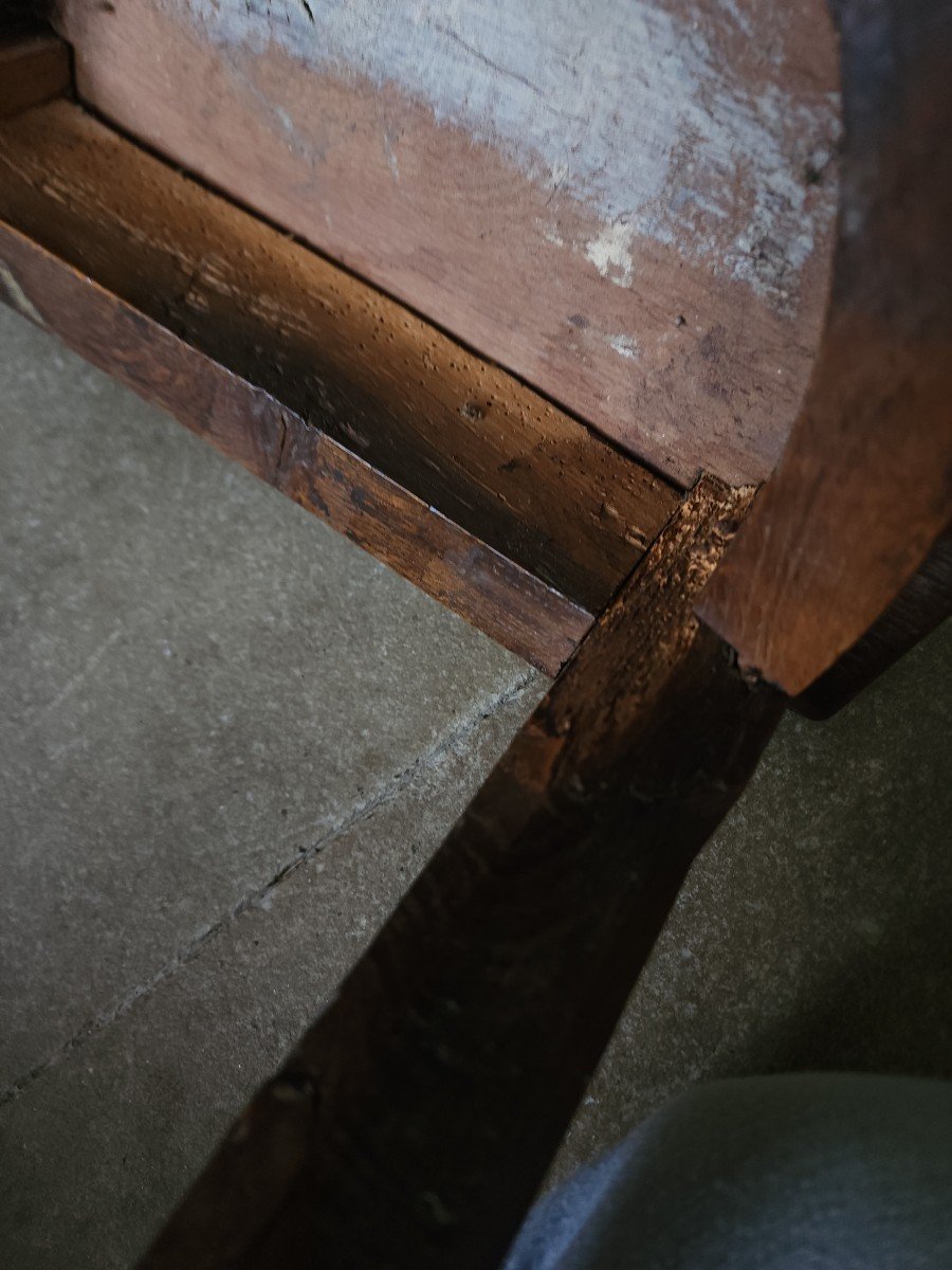 Tabouret De Chantre 18 Eme  En Chêne Choral église-photo-2