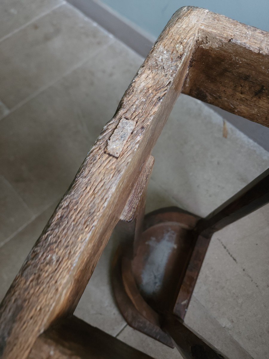 Tabouret De Chantre 18 Eme  En Chêne Choral église-photo-4