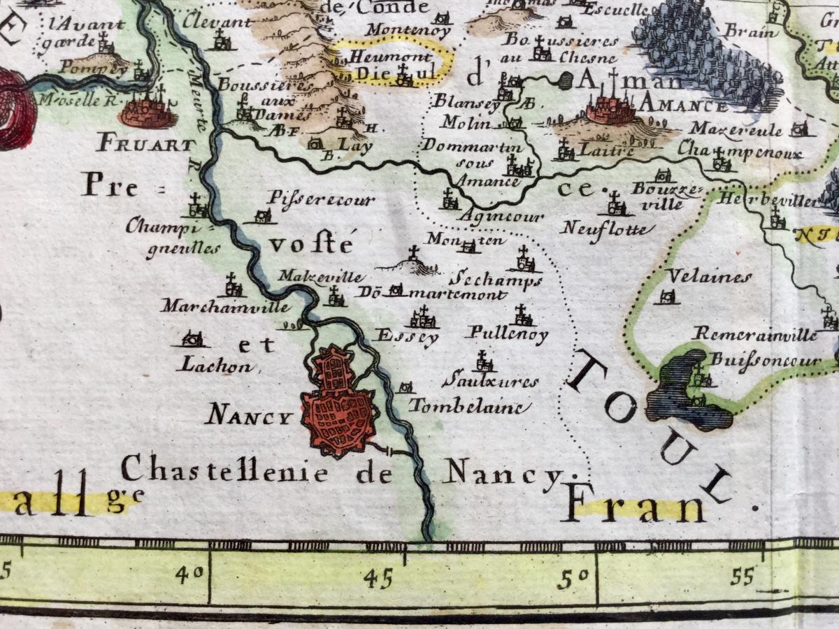 Sanson D Abbeville Metz Moselle 1656 Carte Géographique Par Nicolas Sanson -photo-1