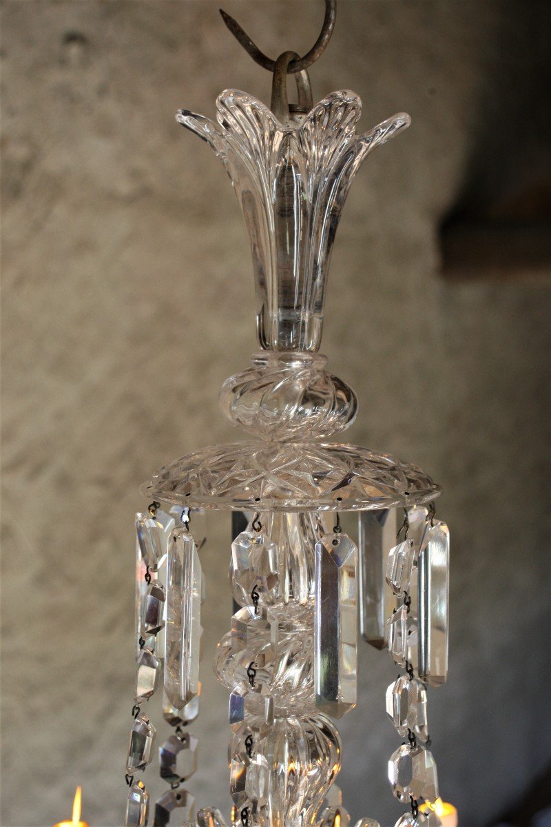 Authentic Baccarat Chandelier From The Baccarat Crystal Factory With 6 Arms Of Lights End 19 Eme-photo-3