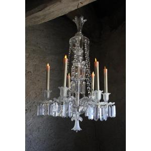 Authentic Baccarat Chandelier From The Baccarat Crystal Factory With 6 Arms Of Lights End 19 Eme