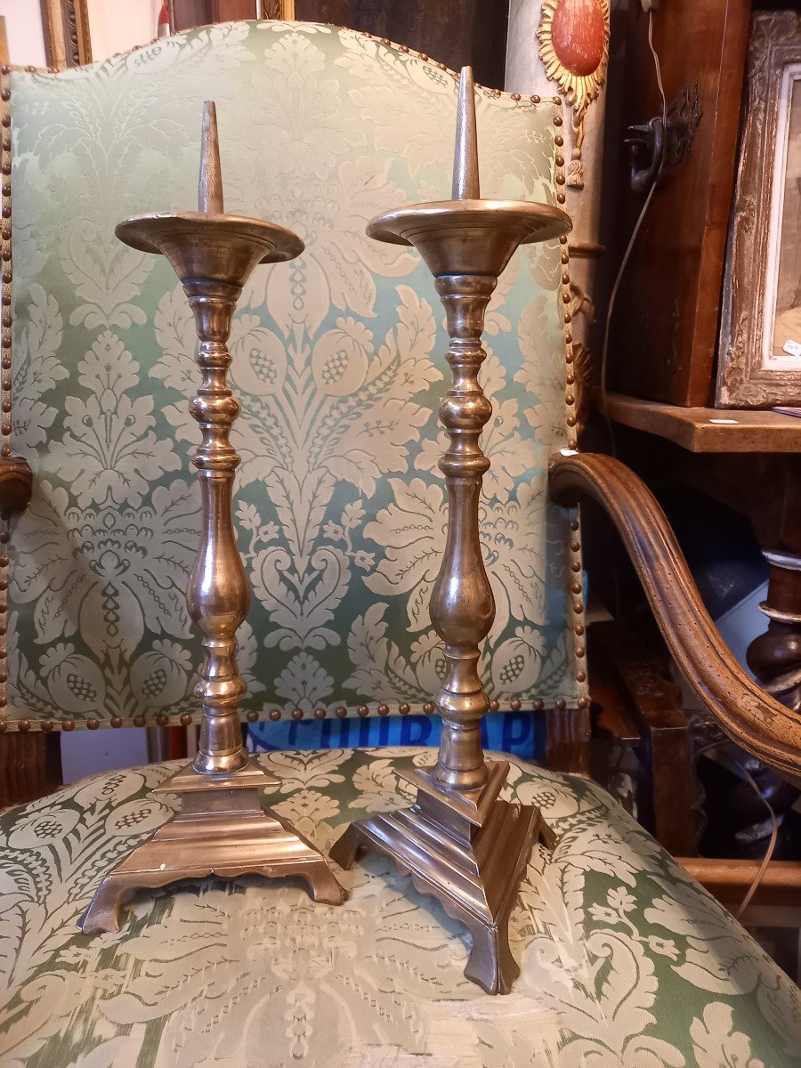 Pair Of 17th Century Candlesticks