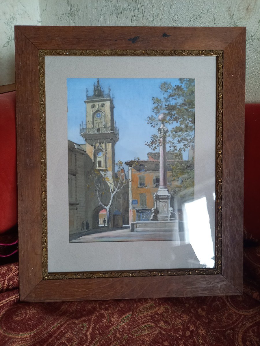 The Belfry Of Aix-en-provence Town Hall, Circa 1930-photo-3