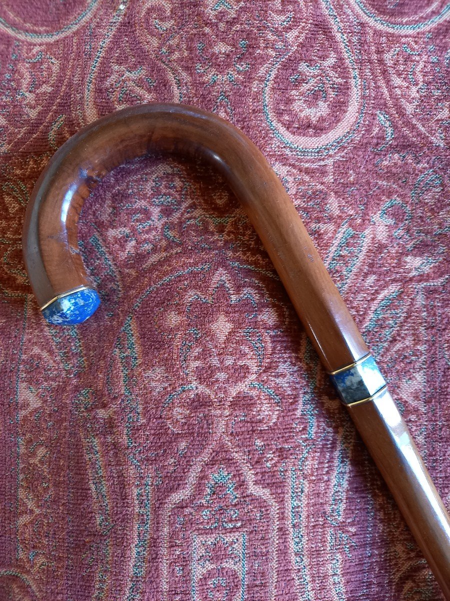 Dandy's Cane, Enhanced With Gold And Lapis Lazuli 