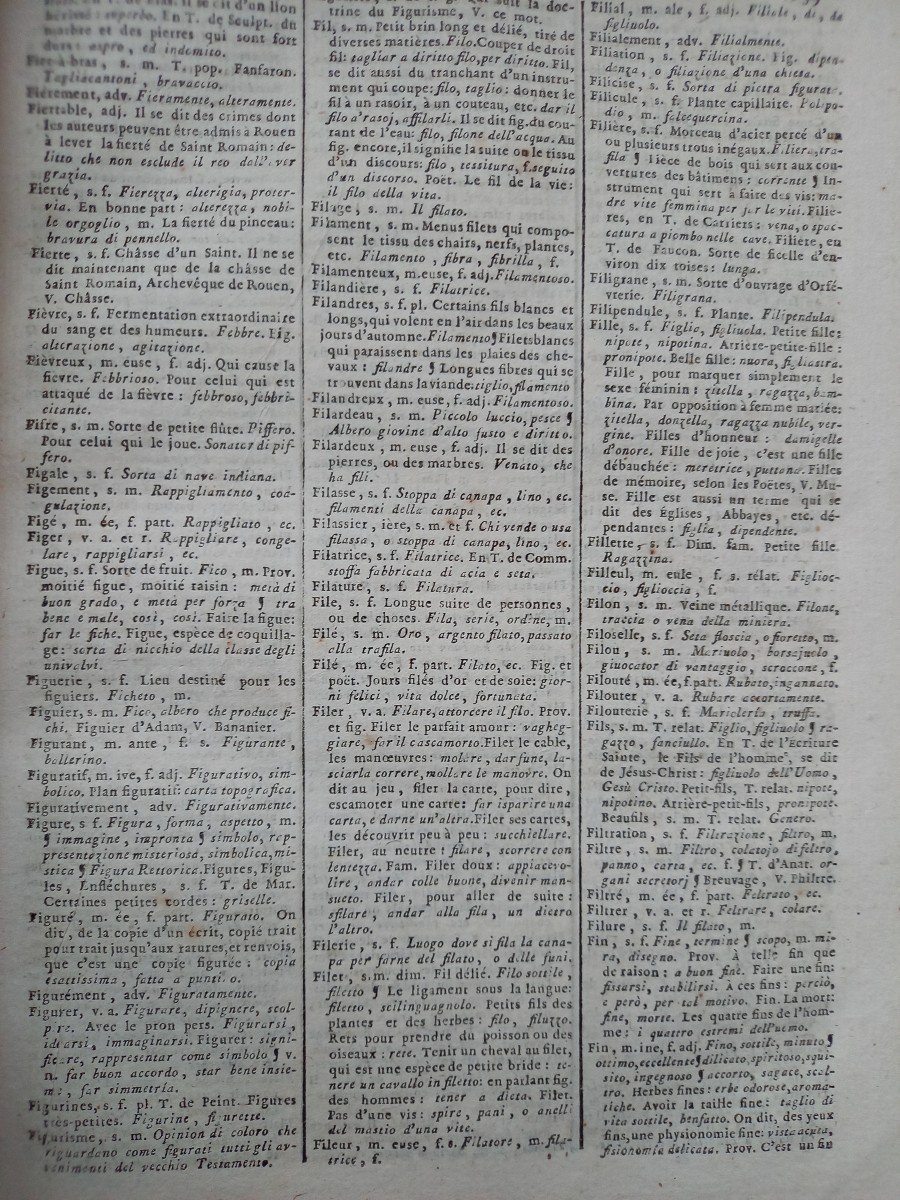 Dictionnaire Français-italien Tiré De Celui De l'Abbé François Alberti De Villeneuve 1807-photo-5