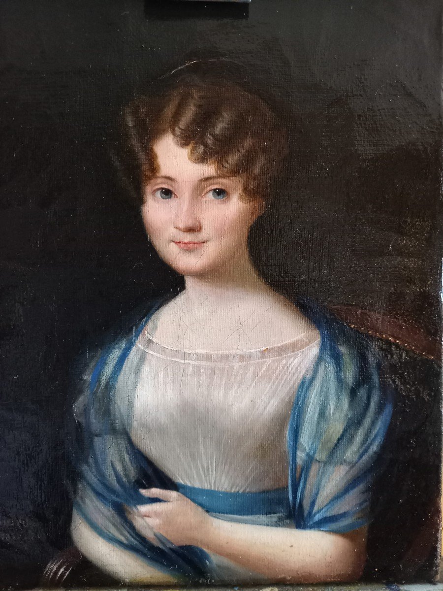 Portrait Of A Young Girl Circa 1820