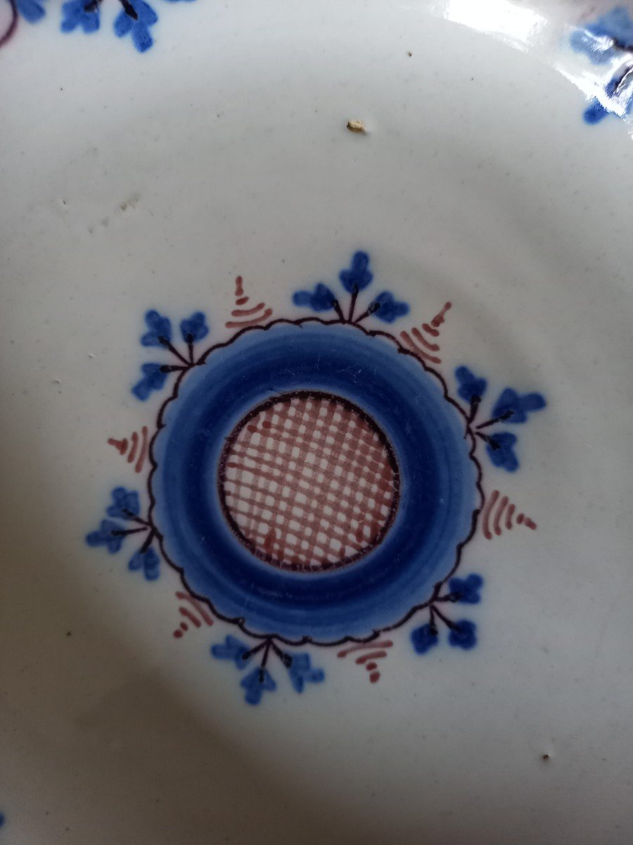 Assiette Ou Jatte En Faience XVIIIe,  -photo-2