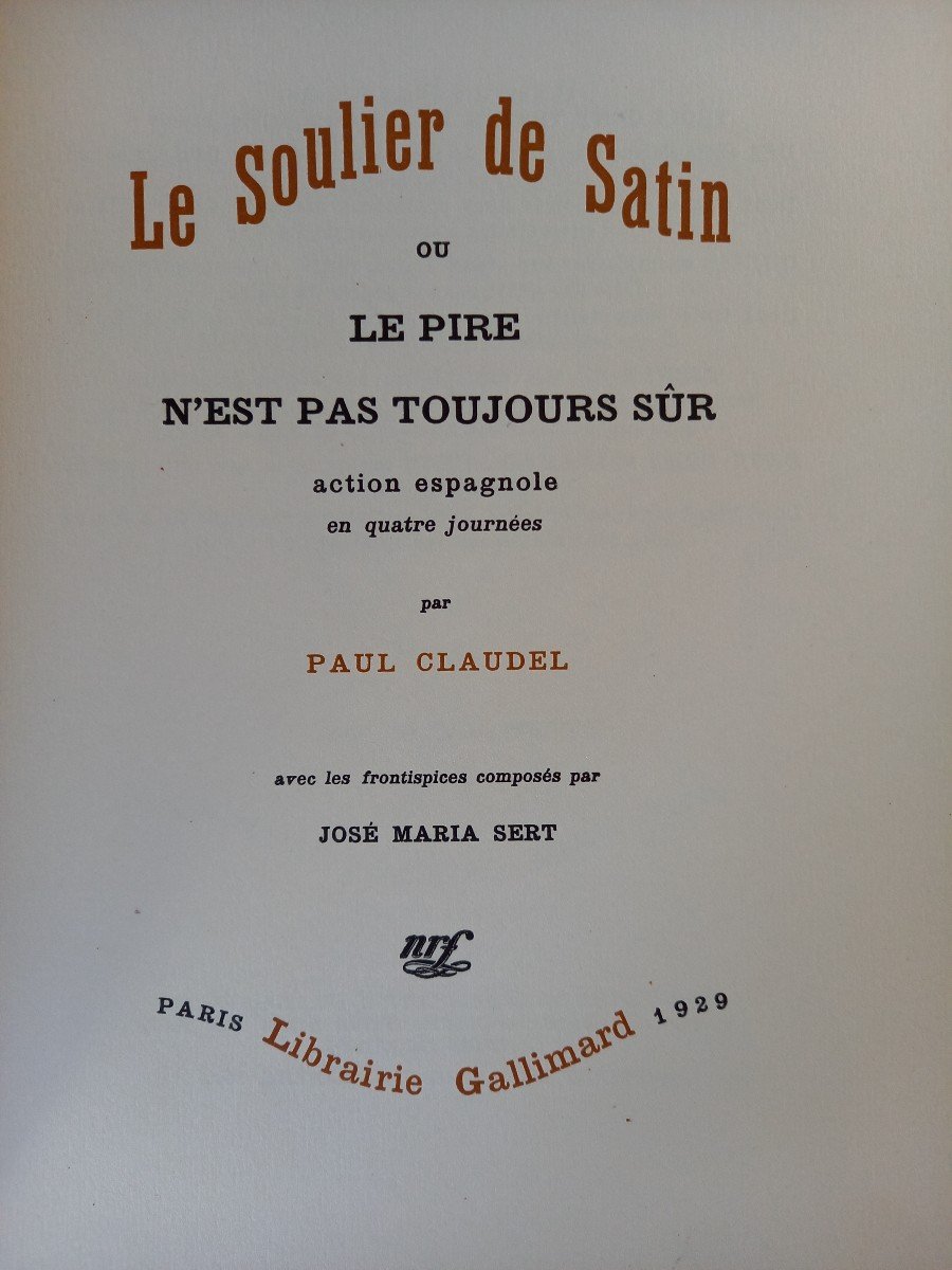 Le Soulier De Satin Par Paul Claudel , Illustrations De José Maria Sert -photo-2