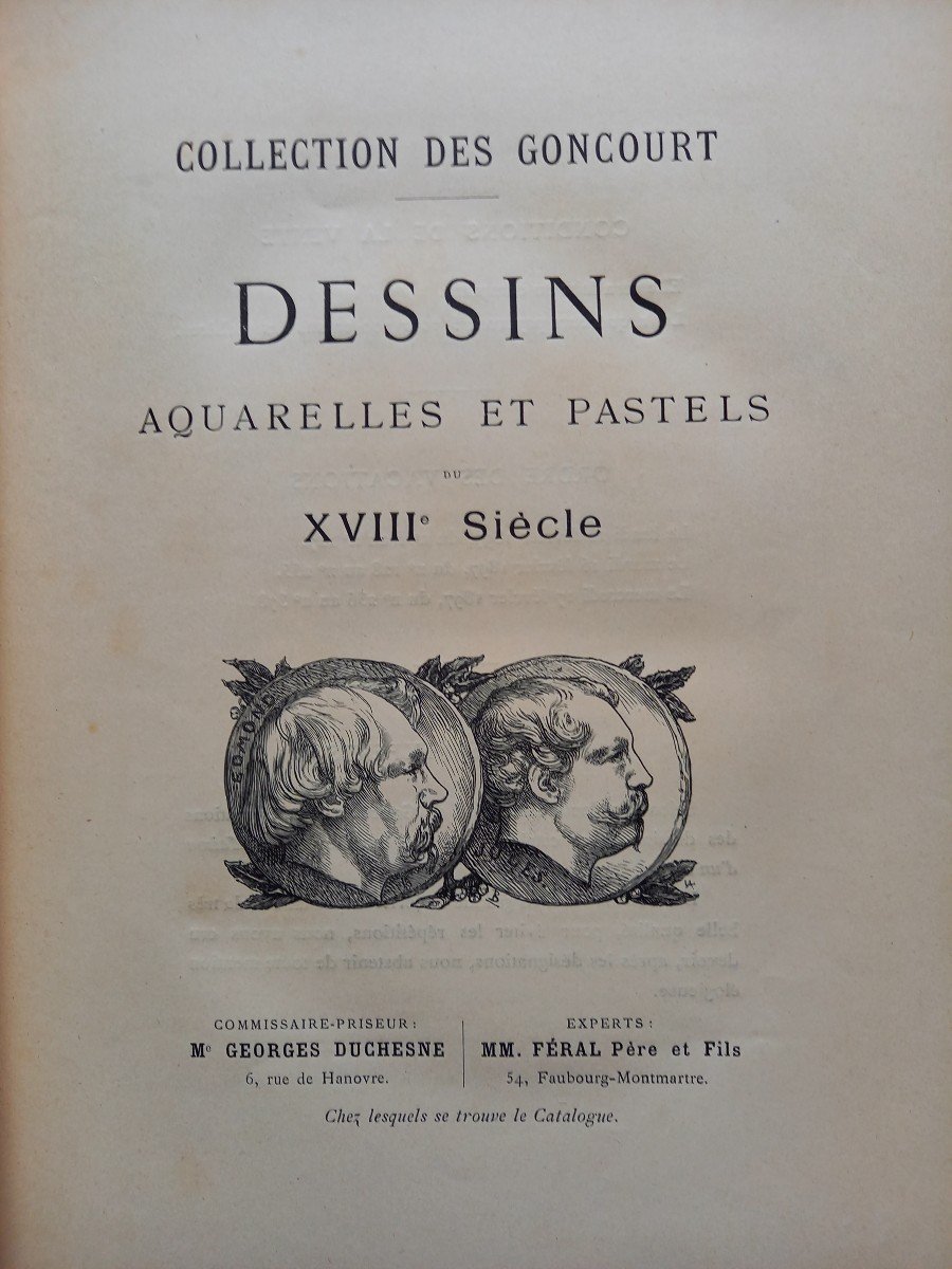 Sale Of 18th Century Drawings By The Goncourt Brothers. Catalogue February 1897-photo-2