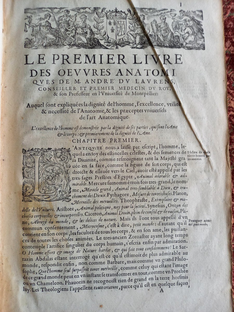 Les œuvres Complètes d'André Du Laurens .médecin d'Henri  IV . édition De 1621-photo-3