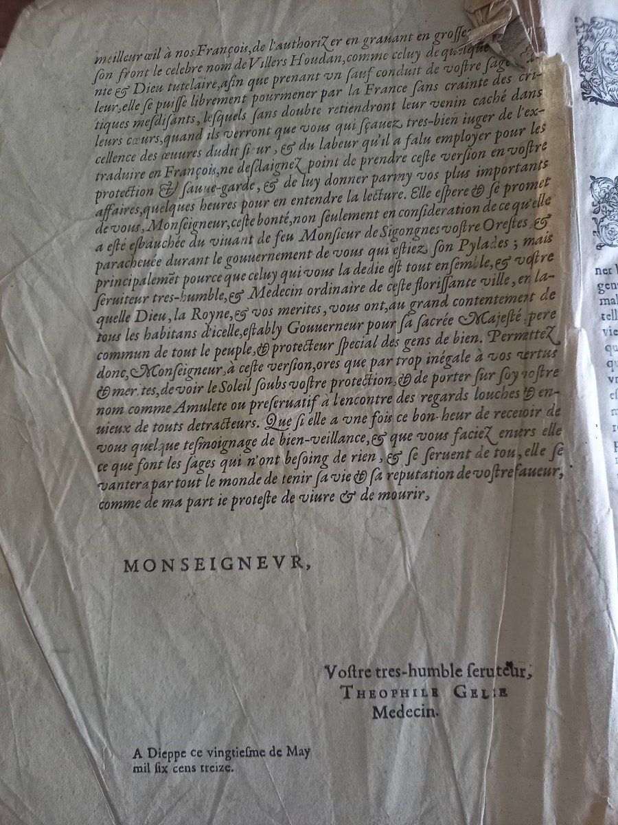 Les œuvres Complètes d'André Du Laurens .médecin d'Henri  IV . édition De 1621-photo-6