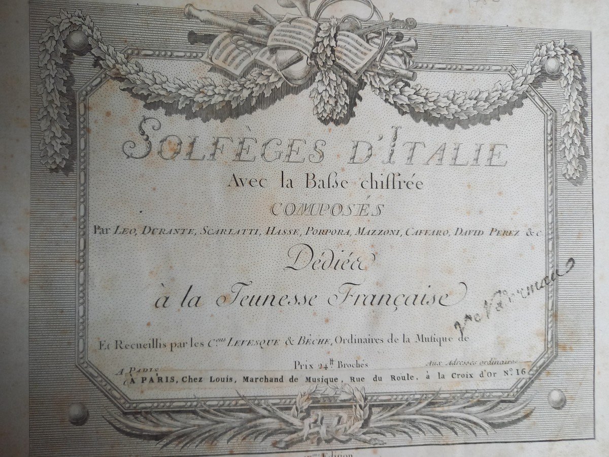 Italian Solfeges: 18th Century Singing Method 