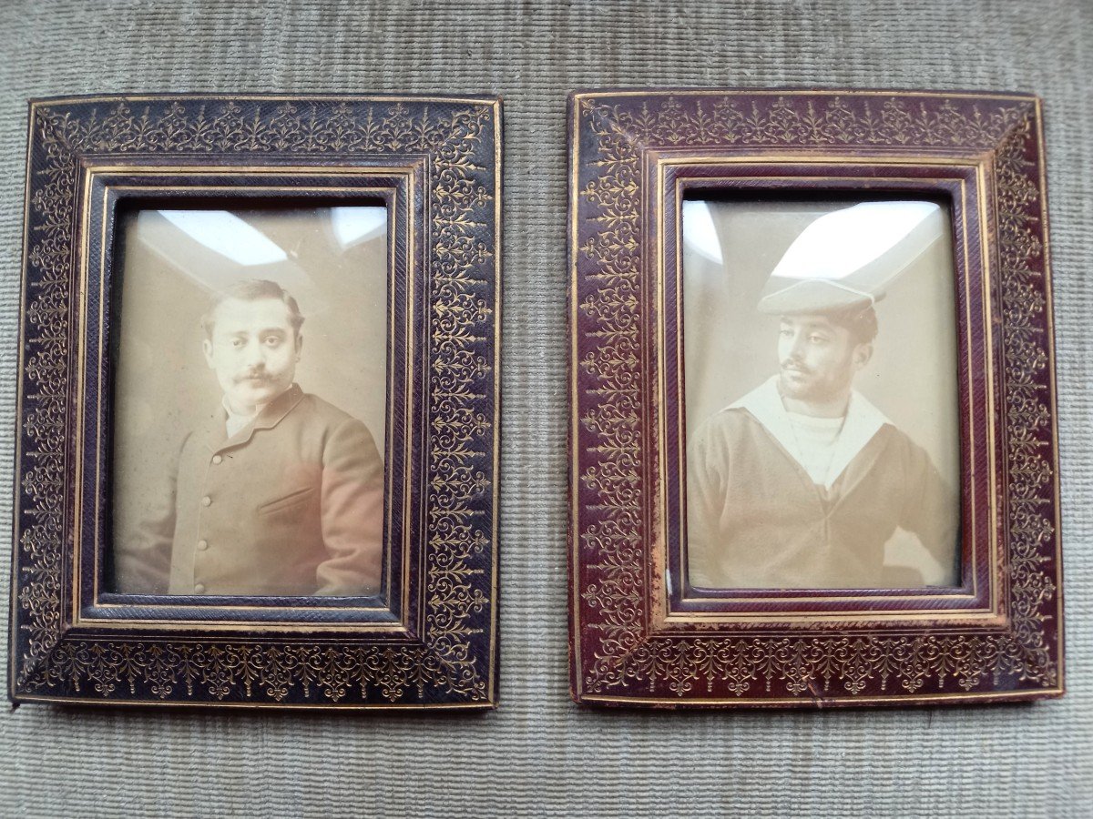 Pair Of Photographic Portraits Of Young Brothers Circa 1880-photo-3