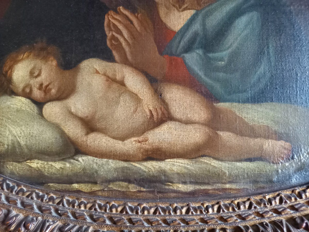 Virgin Praying Before The Sleeping Child Jesus -photo-3