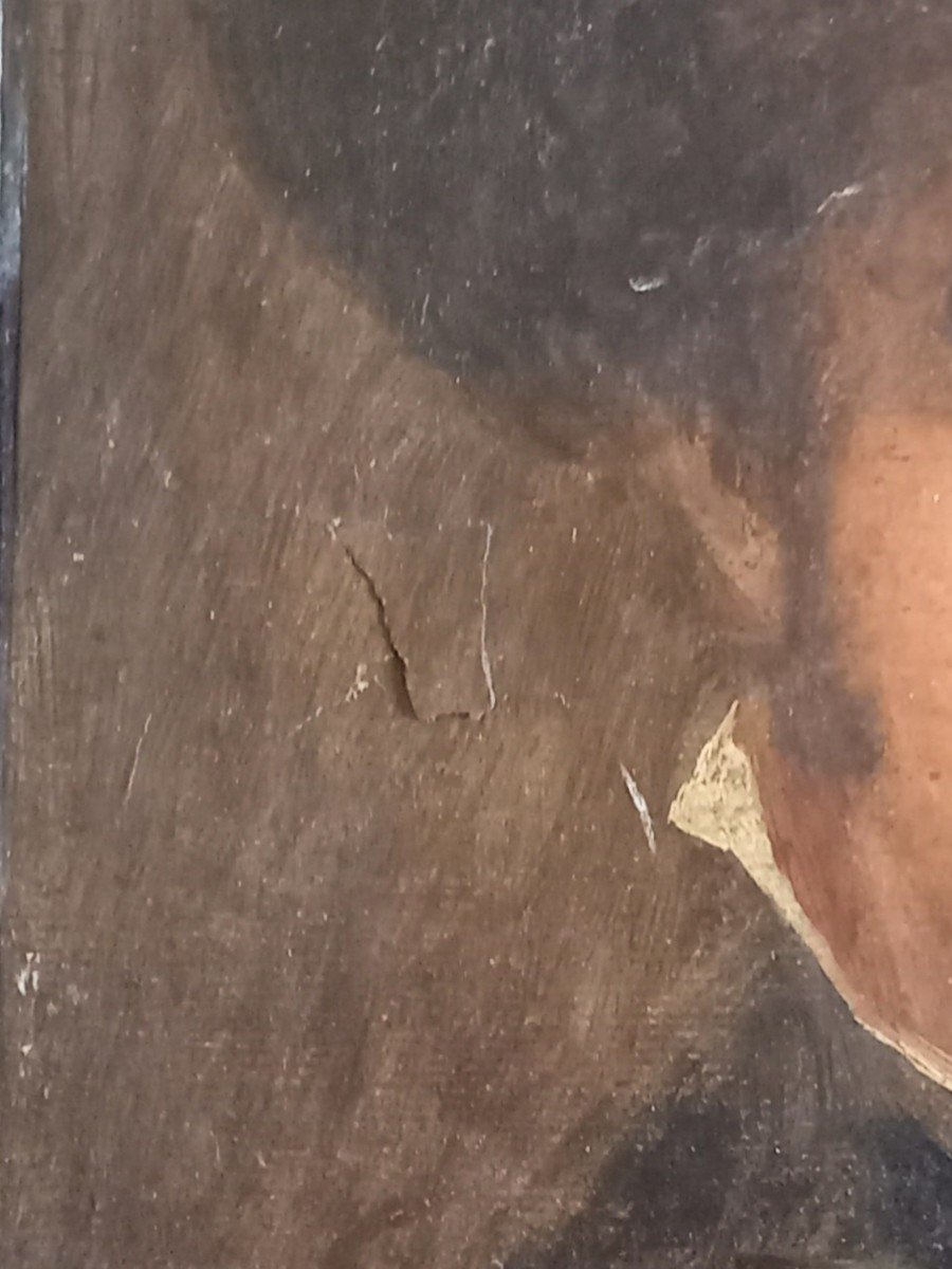 Huile Sur Papier : Portrait ( Autoportrait ?) Vers 1820-photo-4