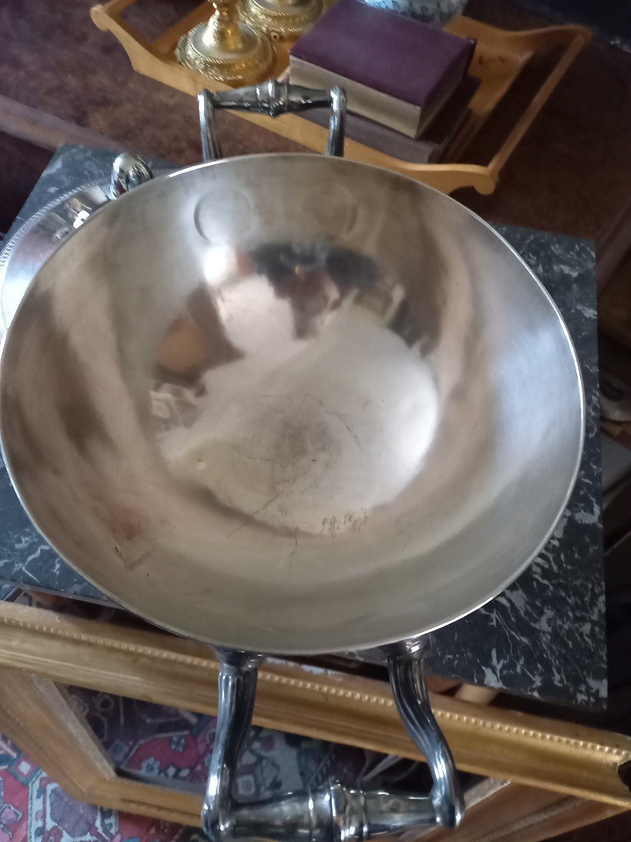 Large 1830 Silver Plated Metal Soup Tureen -photo-1