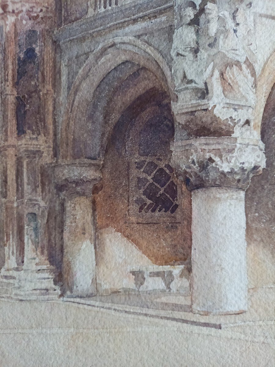 Un Détail Du Palais Des Doges à Venise. 