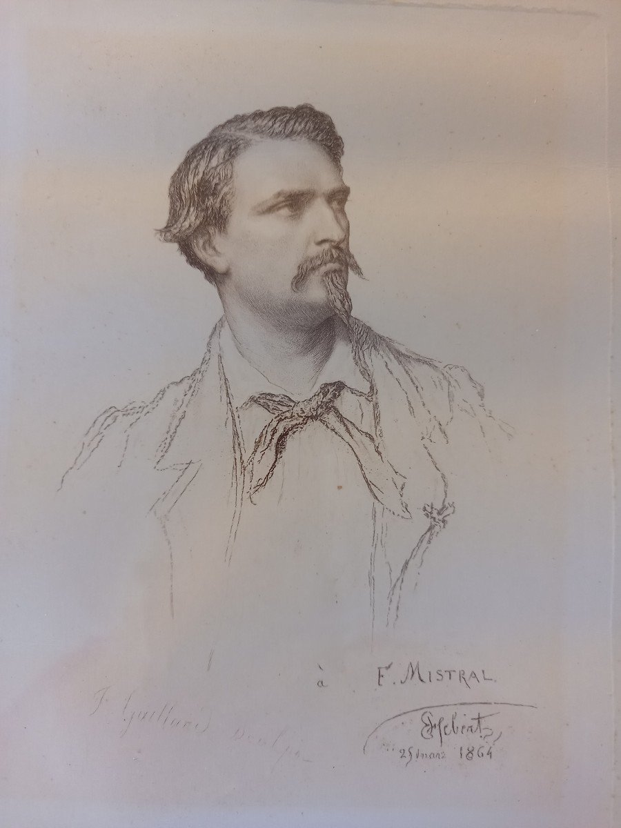 Autographed Dedication To A Felibre By Frédéric Mistral On His Portrait. 