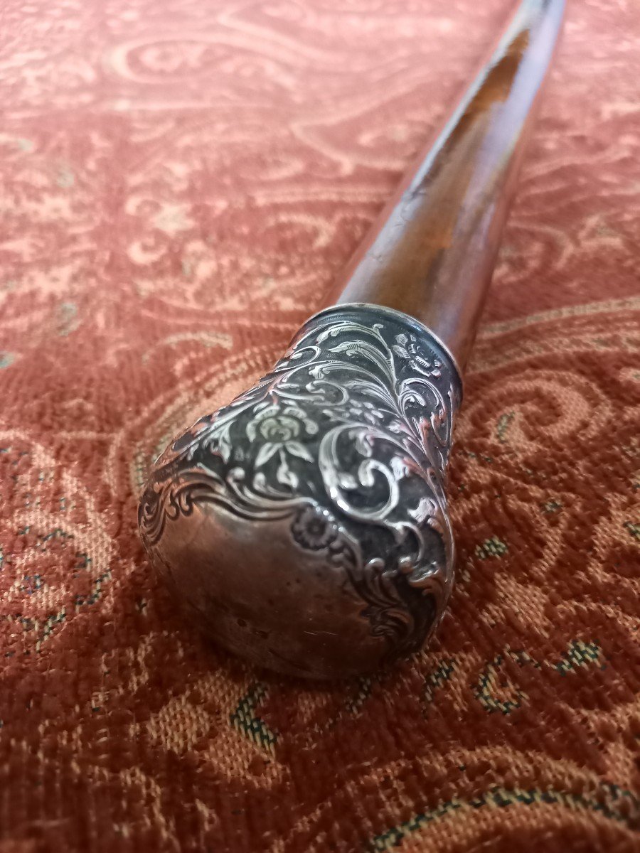 Mid-19th Century Silver-headed Cane -photo-3