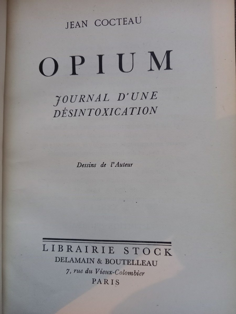 Jean Cocteau. Opium, Journal Of A Detoxification. 1930-photo-4