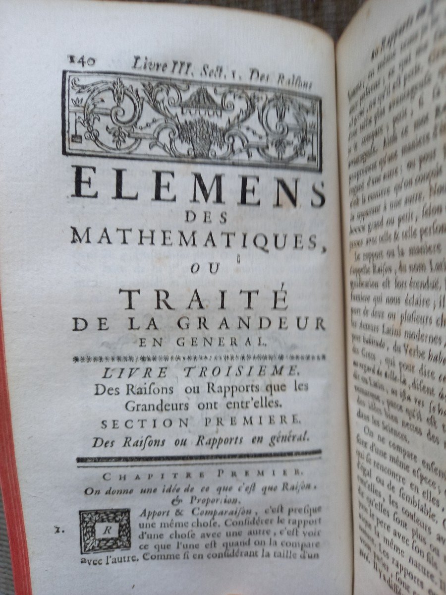 éléments De Mathématiques  Ou Traité De La Grandeur.  1761-photo-2