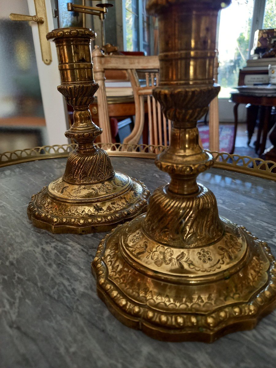 Regence Period Dressing Table Candlesticks -photo-2