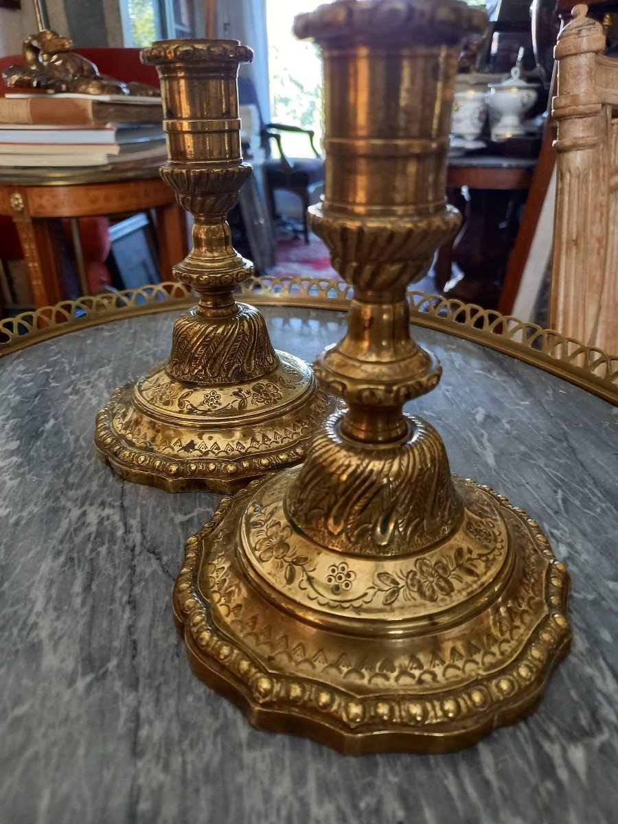 Regence Period Dressing Table Candlesticks -photo-3