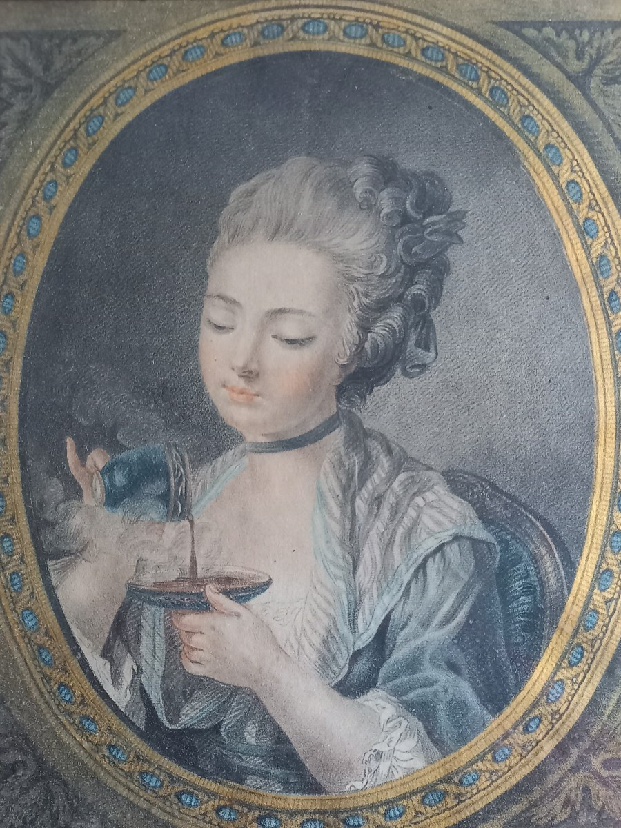 Louis Marin : Paire De Gravures à l'Imitation Du Dessin. 1774-photo-1