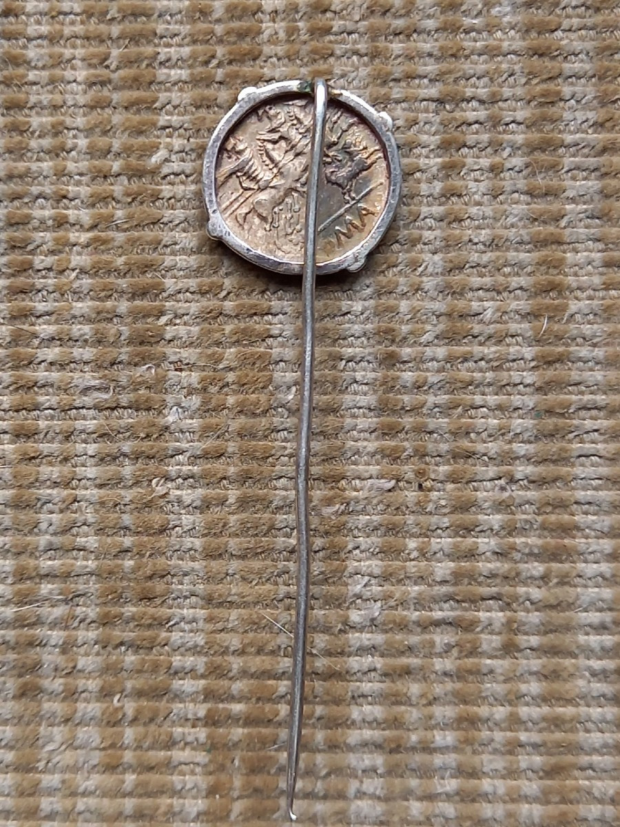 Roman Denarius From The Republican Period Mounted On A Tie Pin -photo-3