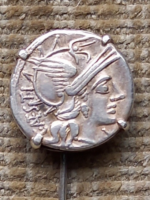 Roman Denarius From The Republican Period Mounted On A Tie Pin 