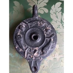 Oil Lamp Decorated With Marine Creatures, Grand Tour, In The Spirit Of Antiquity 