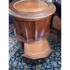 Library Step Stool In The Shape Of A Truncated Column 