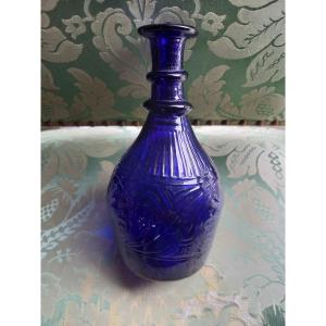 Cobalt Blue Glass Bottle Late 18th Century 