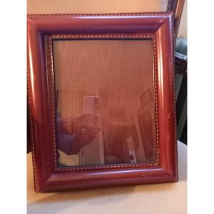 Large Leather Photo Frame Circa 1950