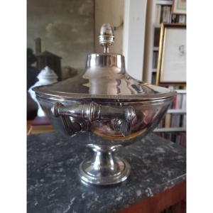 Large 1830 Silver Plated Metal Soup Tureen 